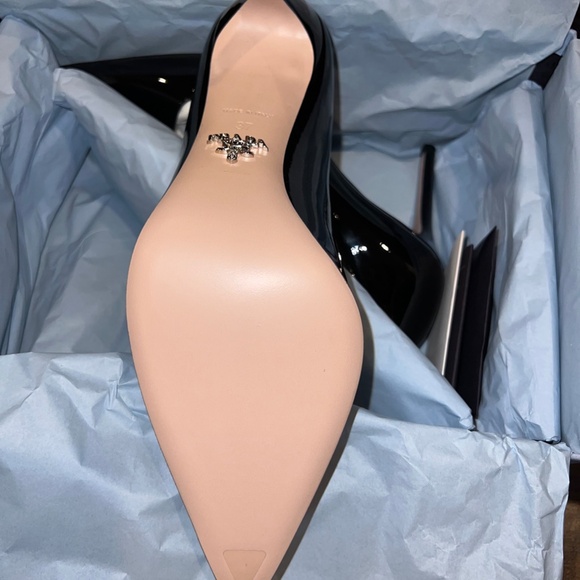 Prada Classic Patent Leather Stiletto Pumps - Picture 9 of 12